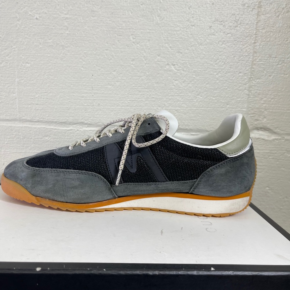 Karhu Mestari Gunmetal Jet Black Suede Low Top Sneaker Shoes Men's 12 US/11 UK - Picture 5 of 12